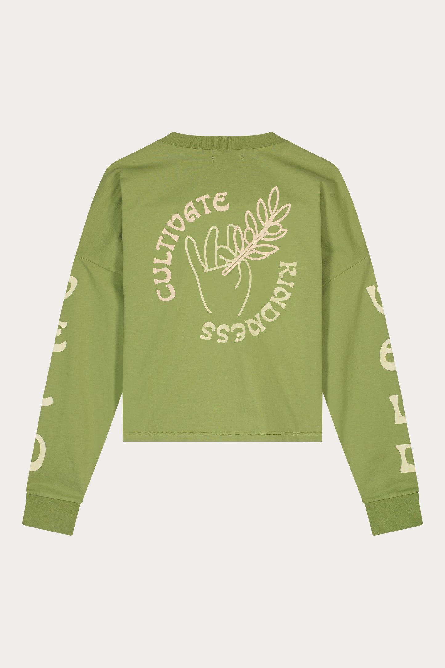 Vondel Cultivate Kindness Long Sleeve T-Shirt - Turtle Green